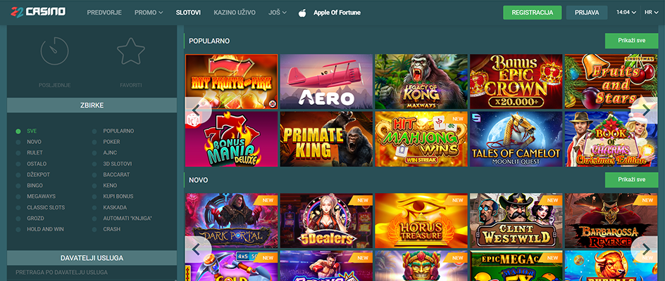 22Casino kasino platforma